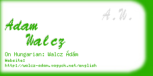 adam walcz business card